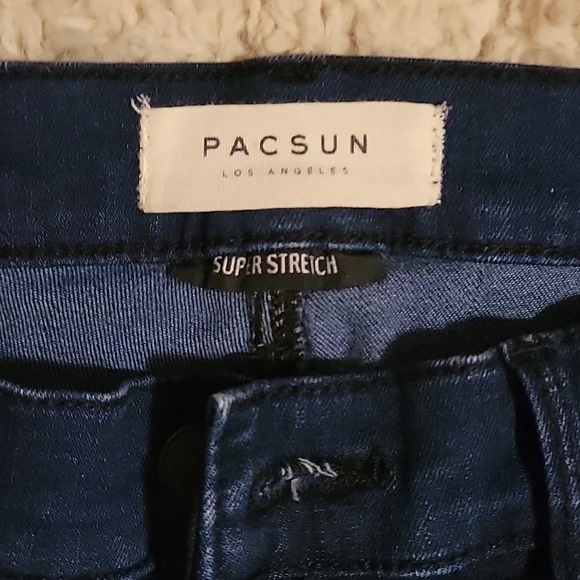 Pacsun super stretch jegging 26L. Dark wash - Picture 2 of 4